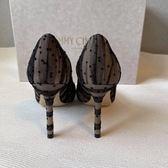 Jimmy Choo Romy Pumps size 34.5 leather dotted design - Picture 3 of 7